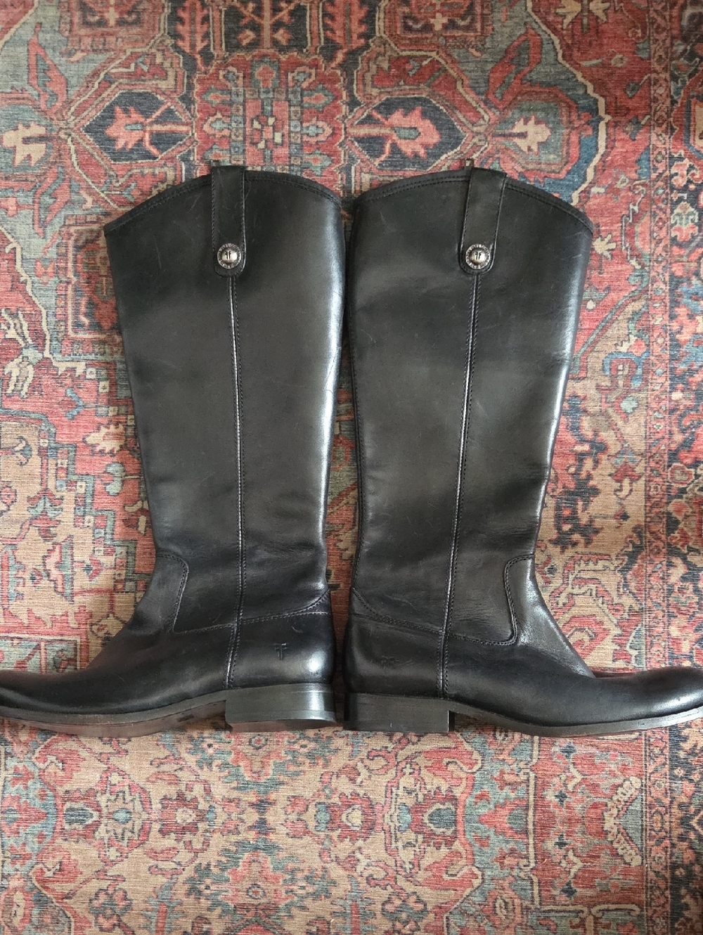 Frye Melissa Button Leather Riding Boots Size 7.5 - Picture 2 of 14